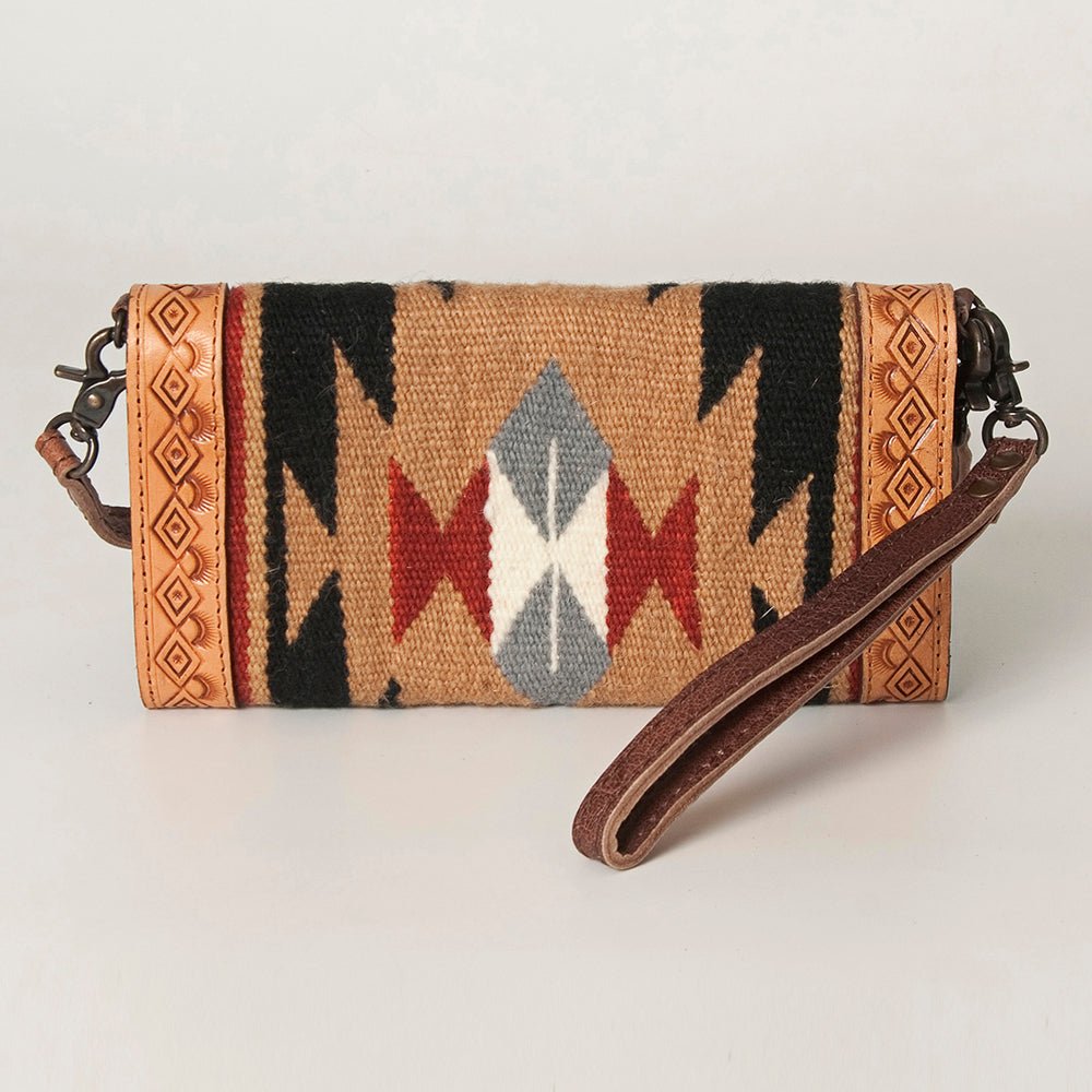 American Darling Hand Tooled Saddle Blanket Genuine Leather