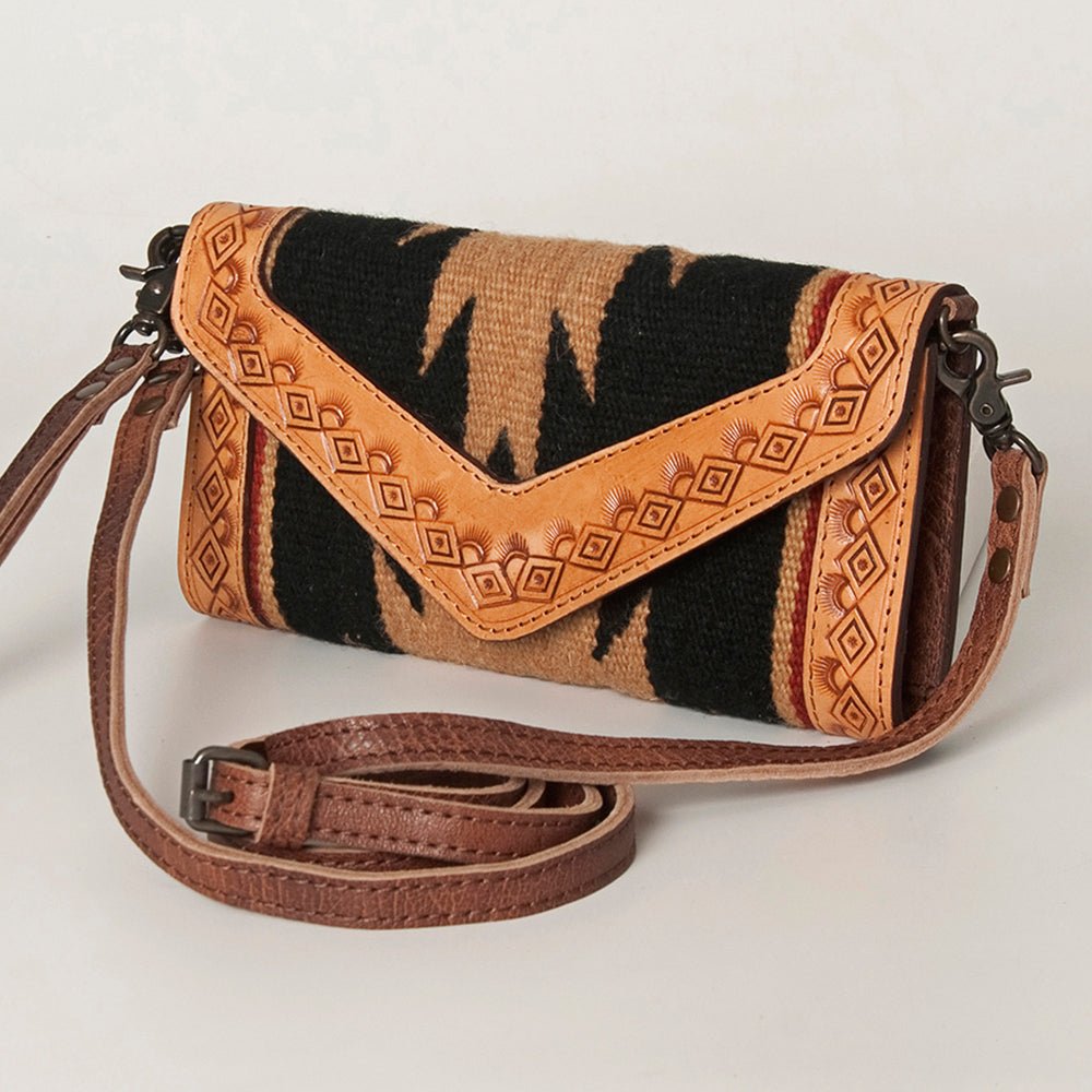 American Darling Hand Tooled Saddle Blanket Genuine Leather