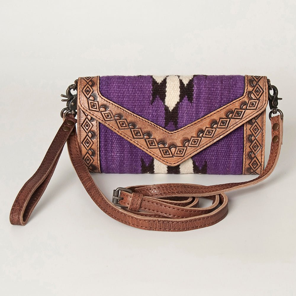 American Darling Hand Tooled Saddle Blanket Genuine Leather
