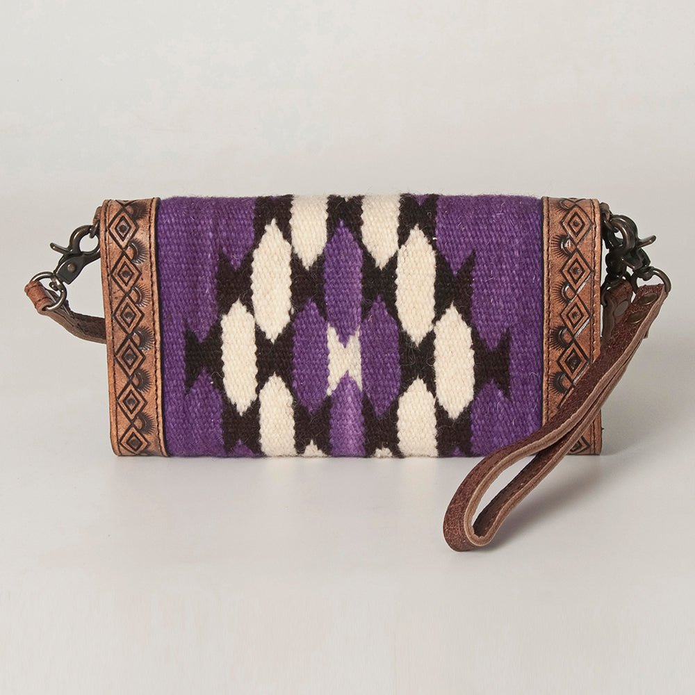 American Darling Hand Tooled Saddle Blanket Genuine Leather