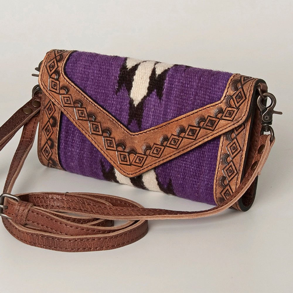 American Darling Hand Tooled Saddle Blanket Genuine Leather