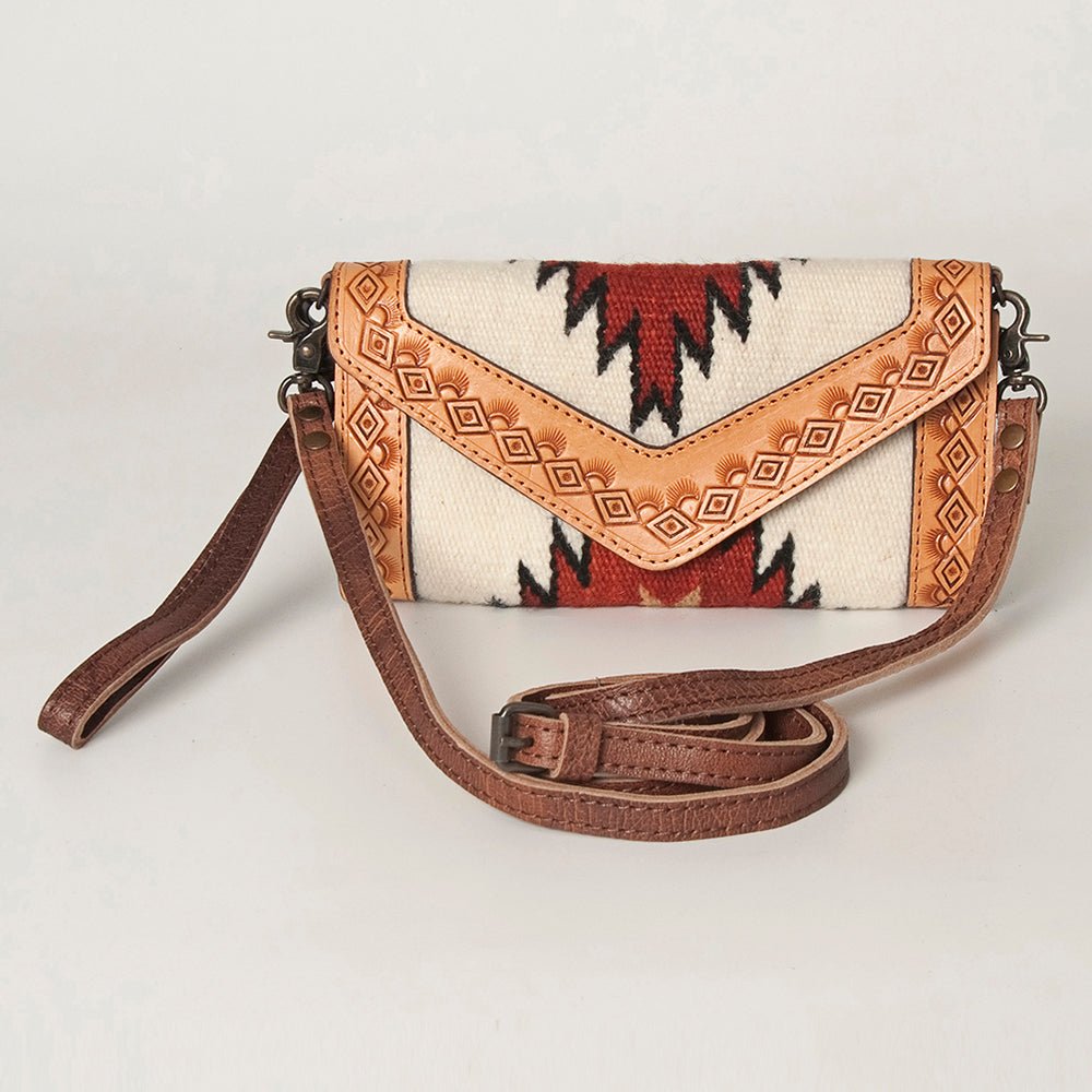 American Darling Hand Tooled Saddle Blanket Genuine Leather