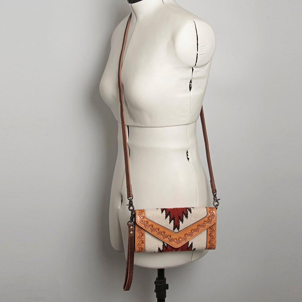 American Darling Hand Tooled Saddle Blanket Genuine Leather