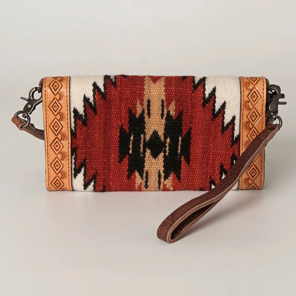 American Darling Hand Tooled Saddle Blanket Genuine Leather
