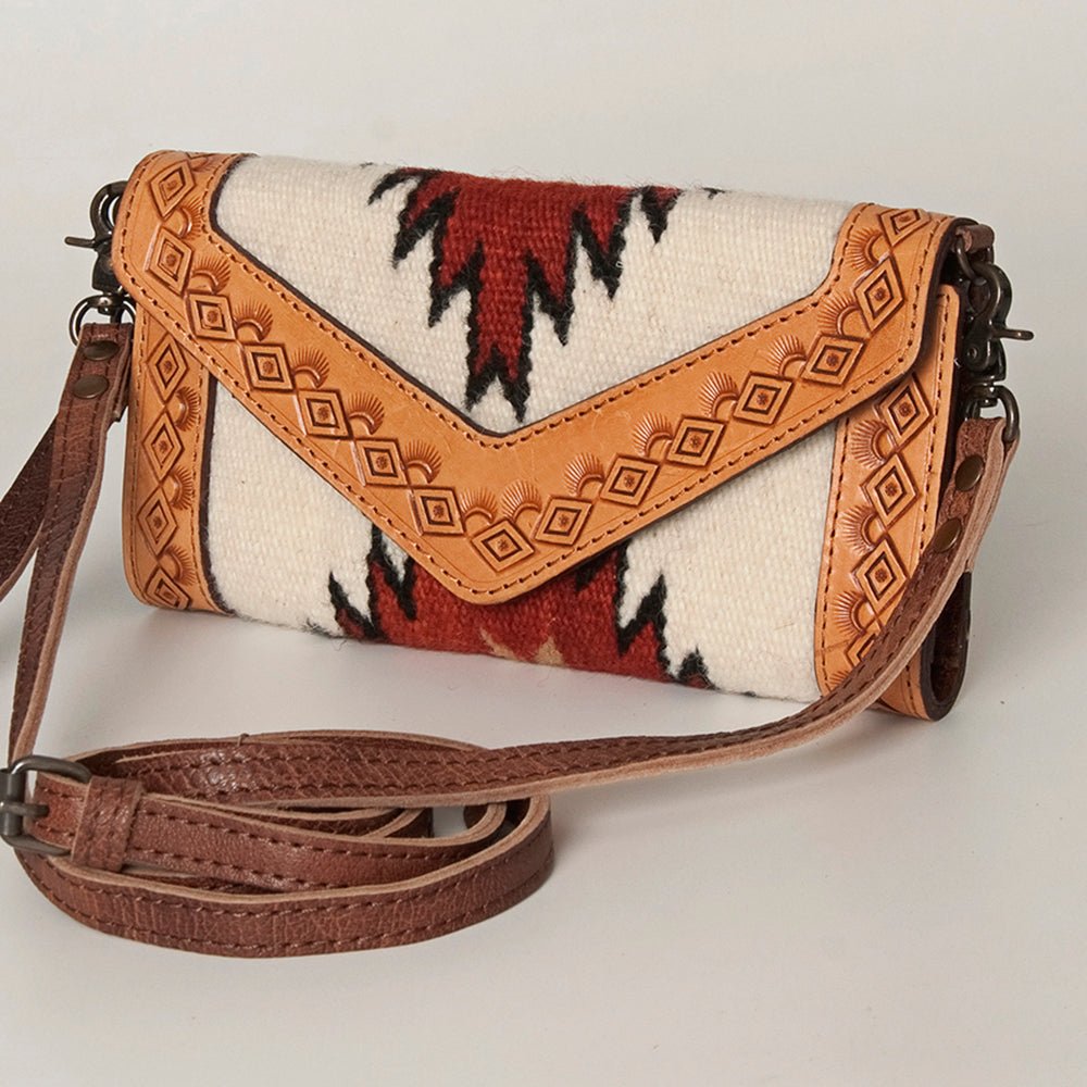 American Darling Hand Tooled Saddle Blanket Genuine Leather