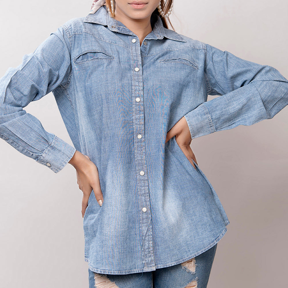 American Darling Genuine leather Hand tooled carved Women 100% cotton Denim Blazer dress jacket ladies |Vintage