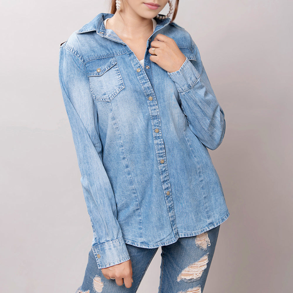 American Darling Genuine leather Hand tooled carved Women 100% cotton Denim Blazer dress jacket ladies | Vintage