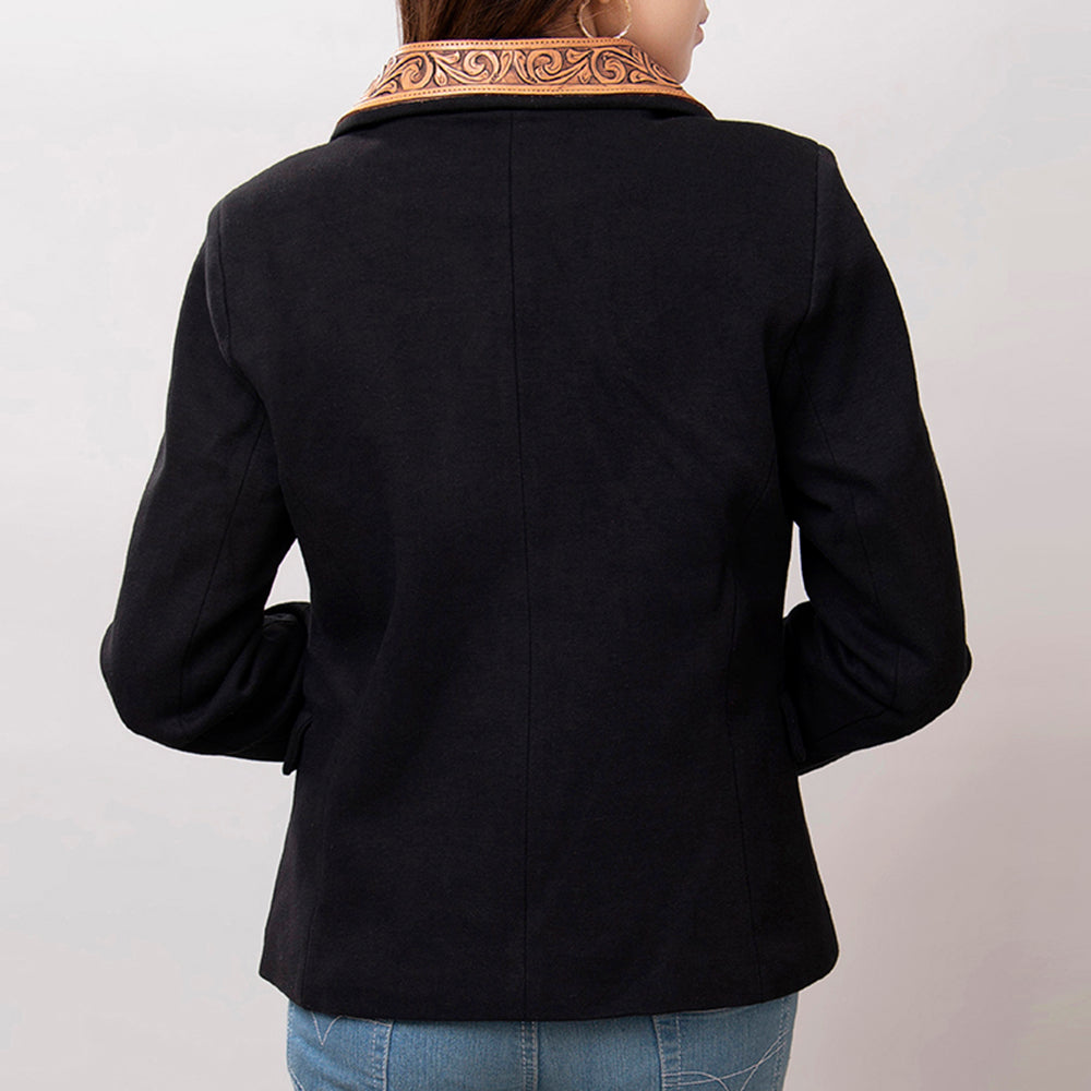 American Darling Genuine leather Hand tooled carved Women Blazer dress jacket | Vintage