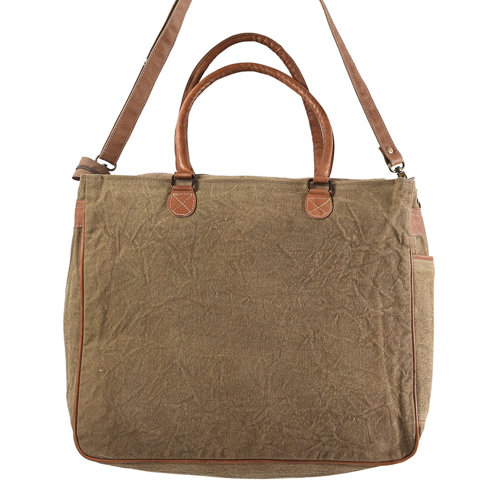 OHLAY KB325 TOTE Upcycled Wool Canvas Genuine Leather women bag western handbag purse