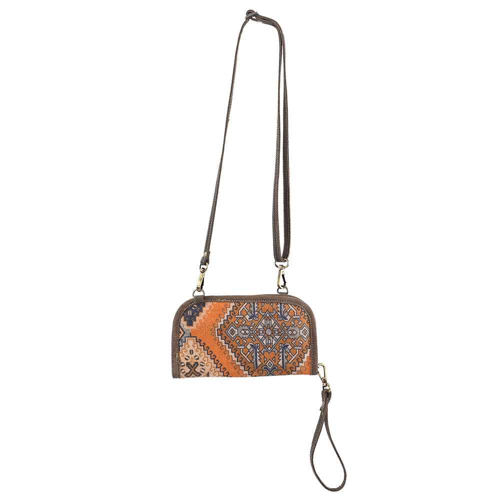 Ohlay Crossbody Upcycled Canvas Genuine Leather