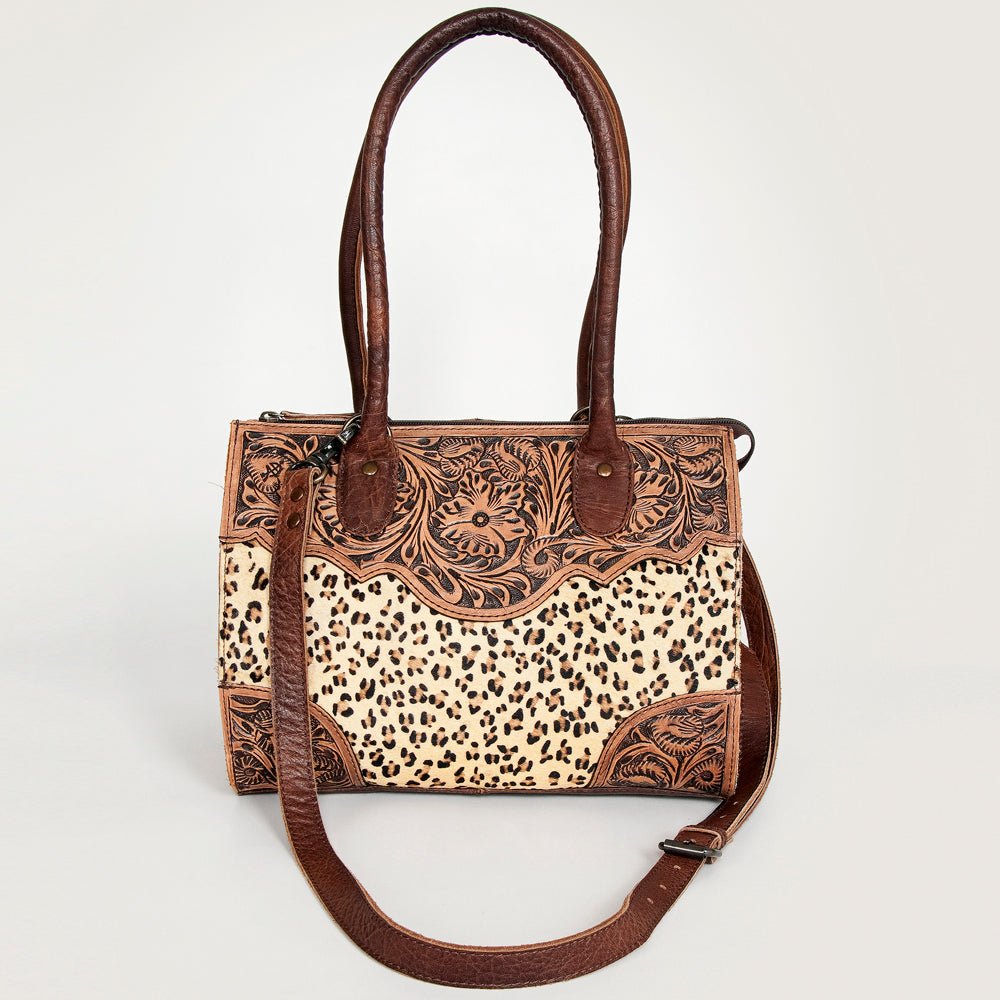 American Darling Duffel Hand Tooled Hair-On Genuine Leather