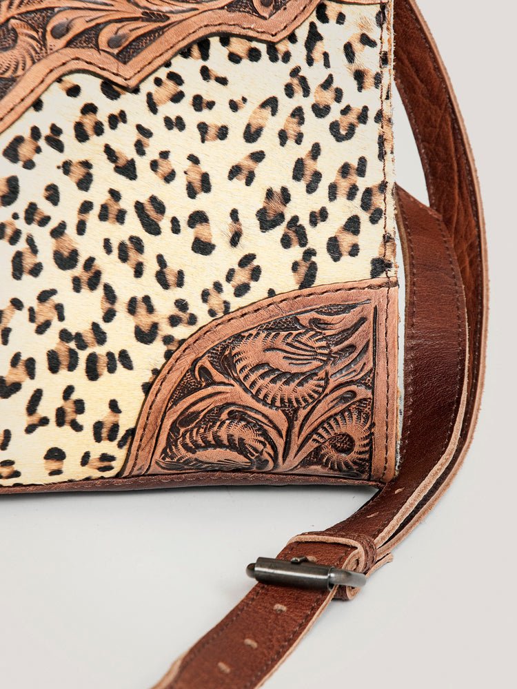 American Darling Duffel Hand Tooled Hair-On Genuine Leather