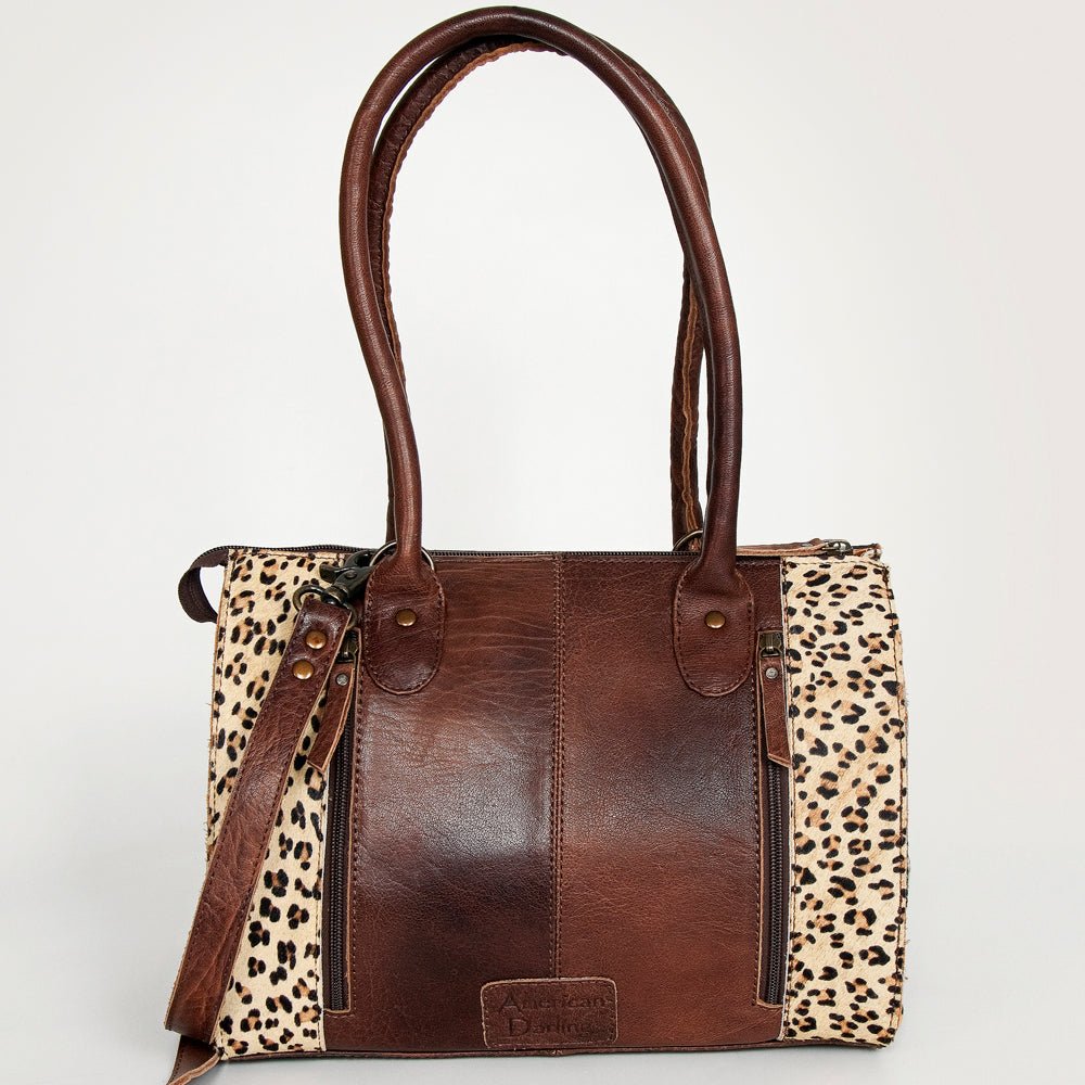 American Darling Duffel Hand Tooled Hair-On Genuine Leather