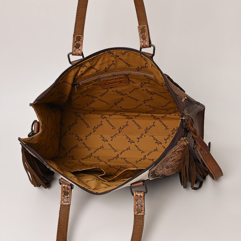 American Darling Tote Hand Tooled Genuine Leather