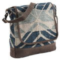 OHLAY Upcycled Wool Canvas Genuine Leather Messenger Bag