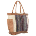 Ohlay Tote Upcycled Wool Upcycled Canvas Genuine Leather