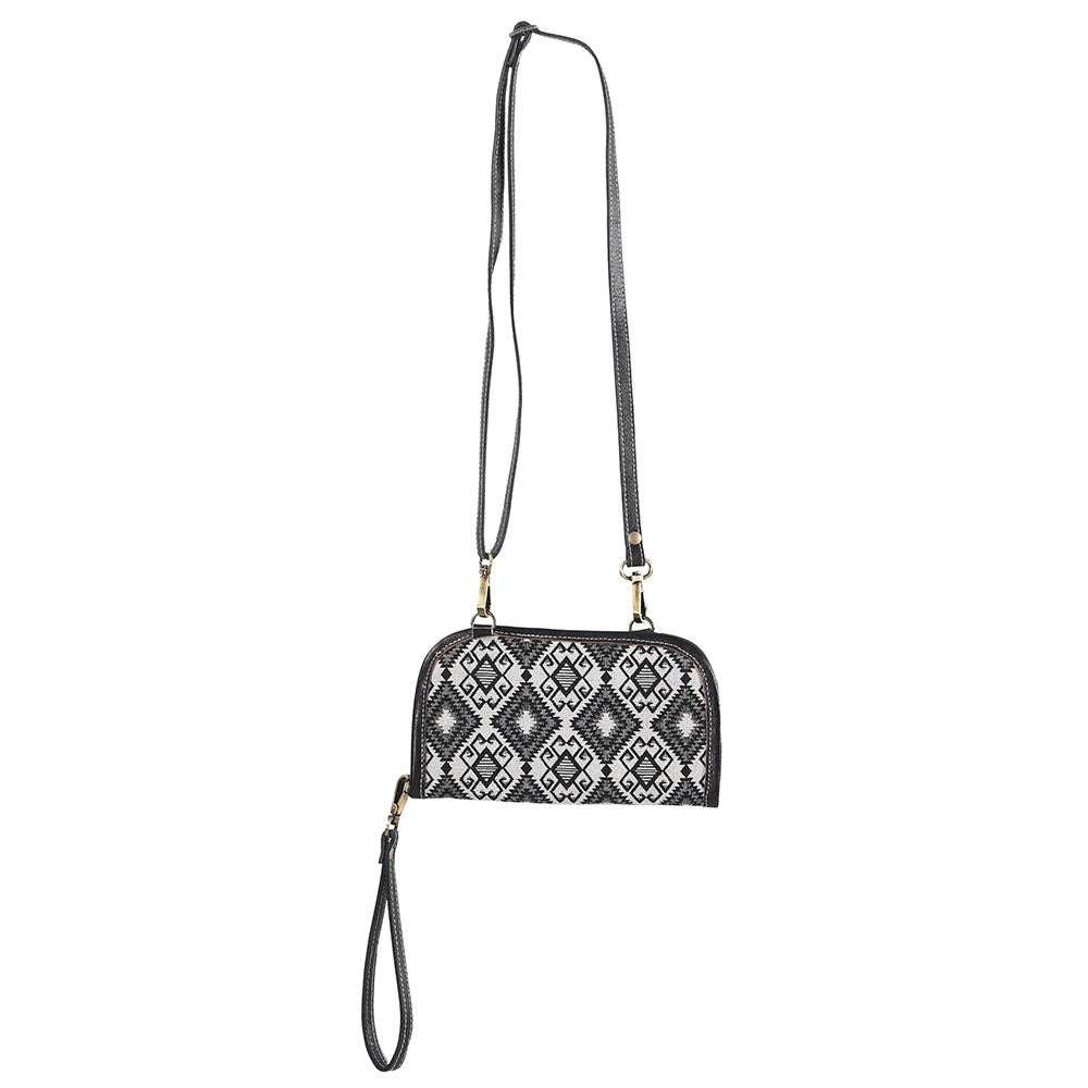 Ohlay Crossbody Upcycled Canvas Genuine Leather