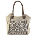 Ohlay Tote Upcycled Wool Upcycled Canvas Genuine Leather