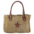 Ohlay Tote Upcycled Canvas Genuine Leather