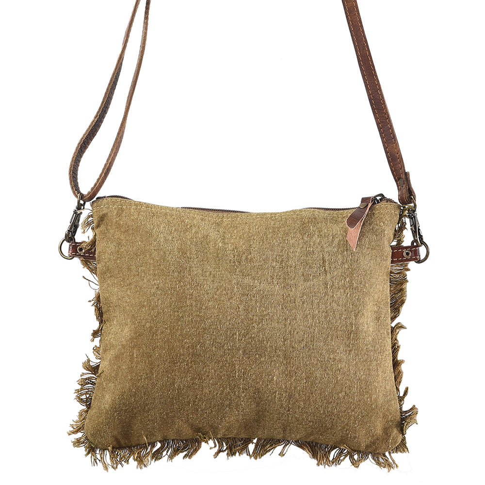 Ohlay Crossbody Upcycled Canvas Genuine Leather