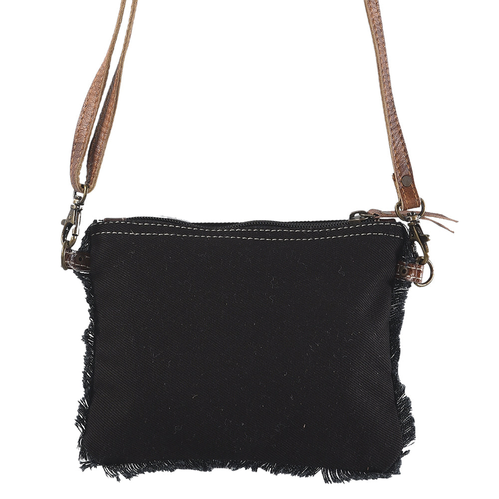 Ohlay Crossbody Upcycled Canvas Genuine Leather