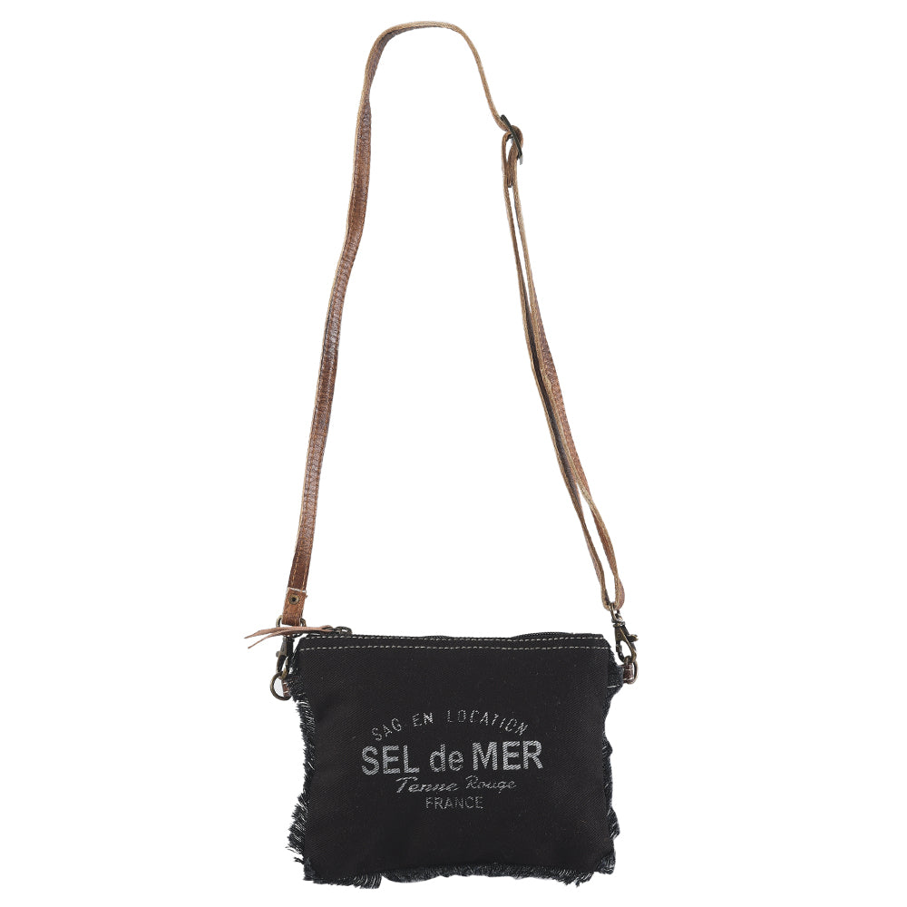 Ohlay Crossbody Upcycled Canvas Genuine Leather