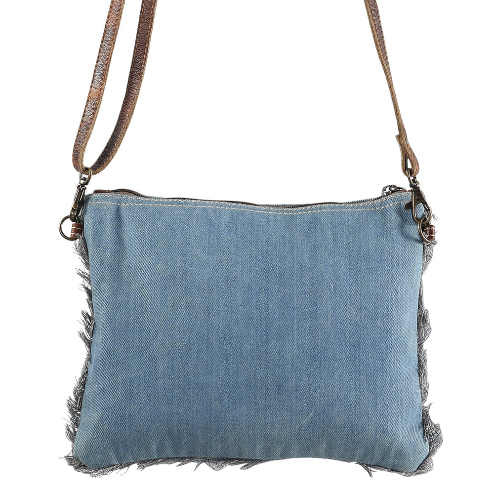 OHLAY Cross Body Upcycled Canvas Genuine Leather Women's Bag Western Handbag Purse | Womens Handbags Belt for Women Summer