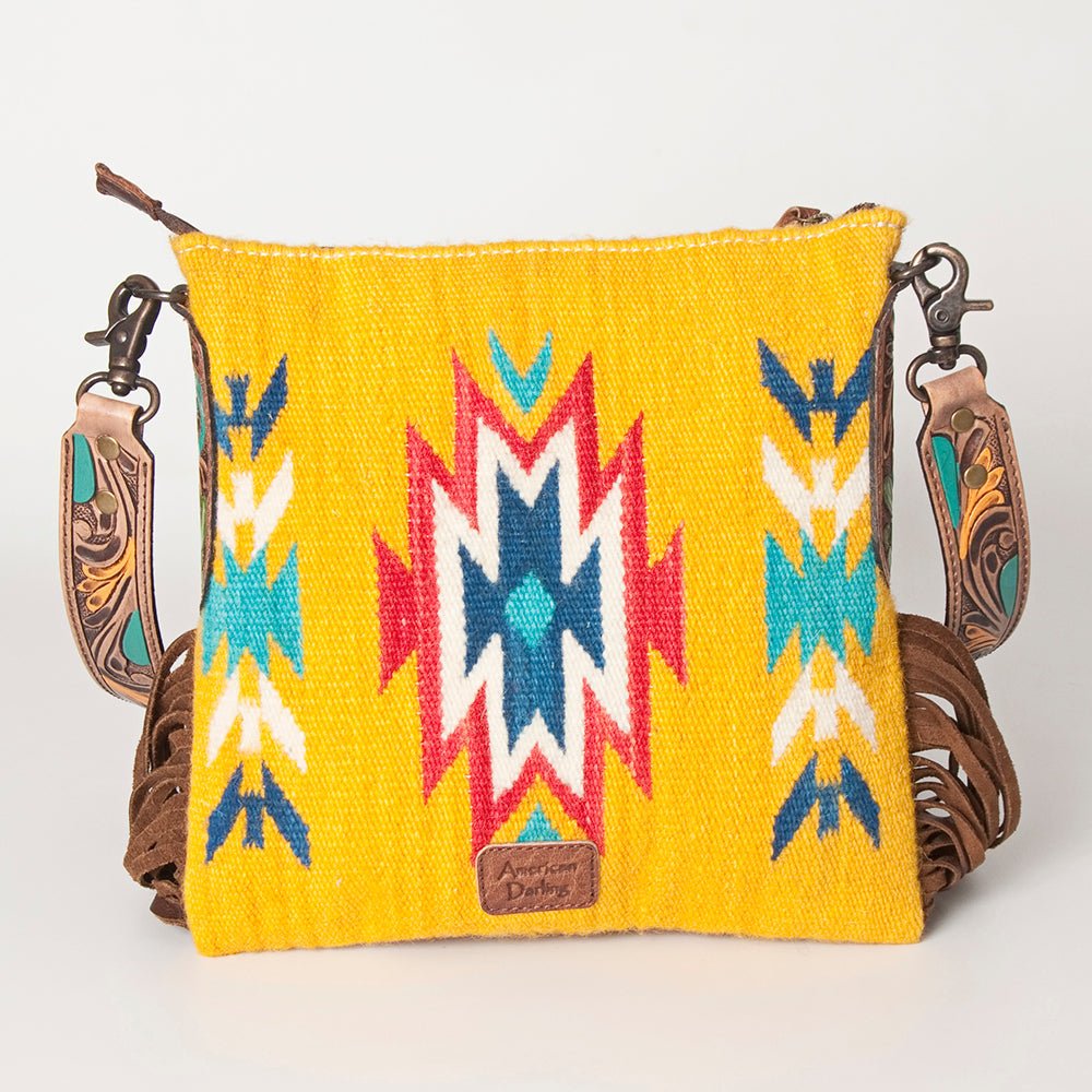 American Darling Hand Tooled Saddle Blanket Genuine Leather