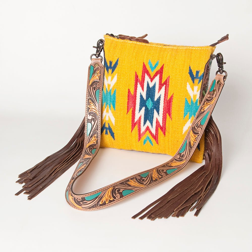 American Darling Hand Tooled Saddle Blanket Genuine Leather