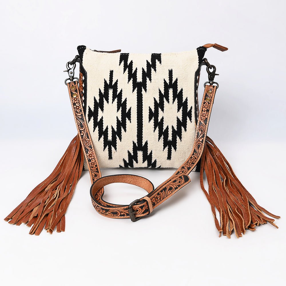 American Darling Hand Tooled Saddle Blanket Genuine Leather