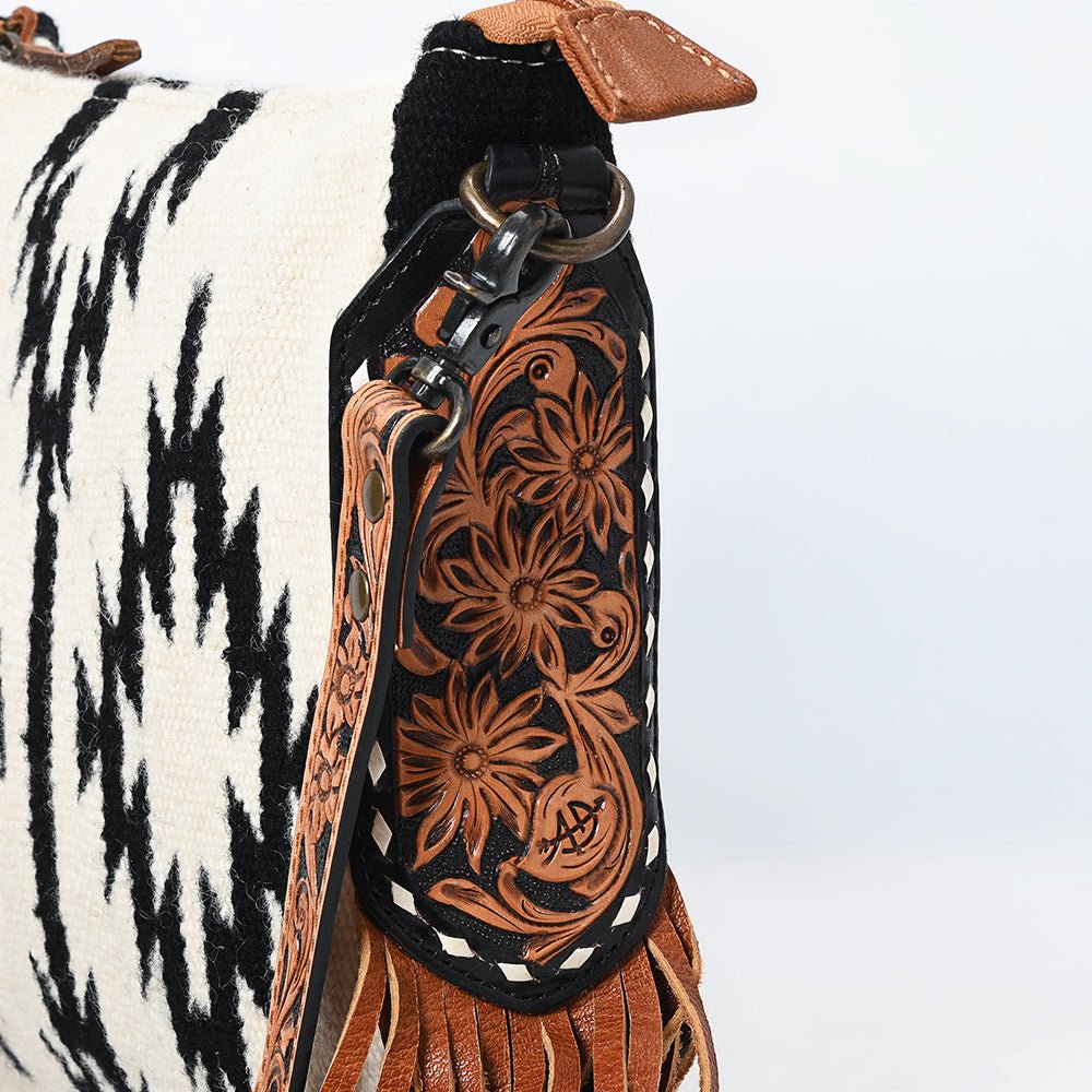 American Darling Hand Tooled Saddle Blanket Genuine Leather