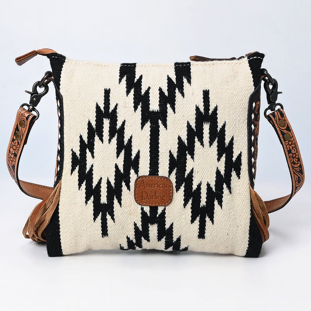 American Darling Hand Tooled Saddle Blanket Genuine Leather