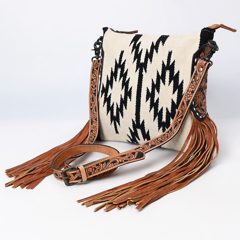 American Darling Hand Tooled Saddle Blanket Genuine Leather