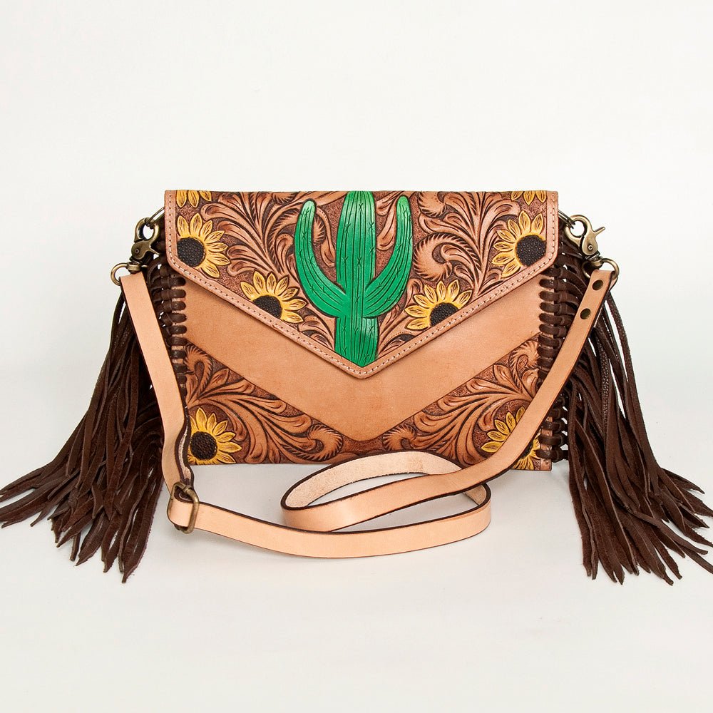 American Darling Crossbody Hand Tooled Genuine Leather