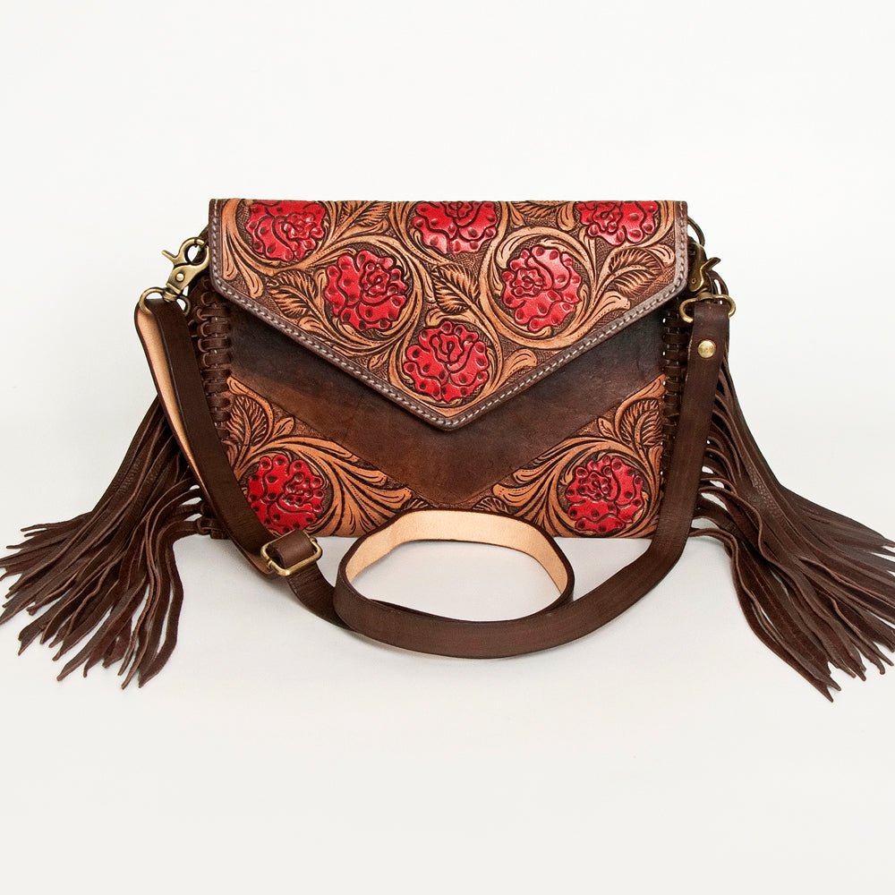 American Darling Crossbody Hand Tooled Genuine Leather