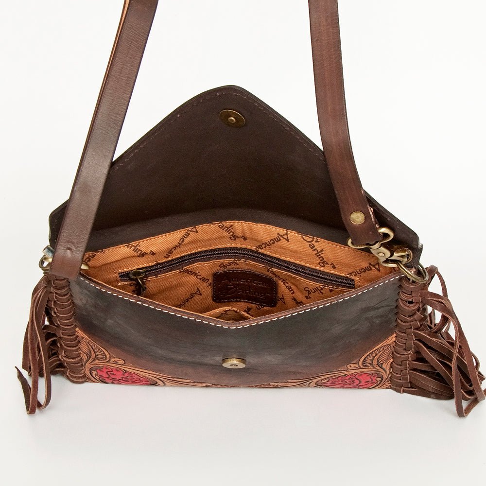 American Darling Crossbody Hand Tooled Genuine Leather