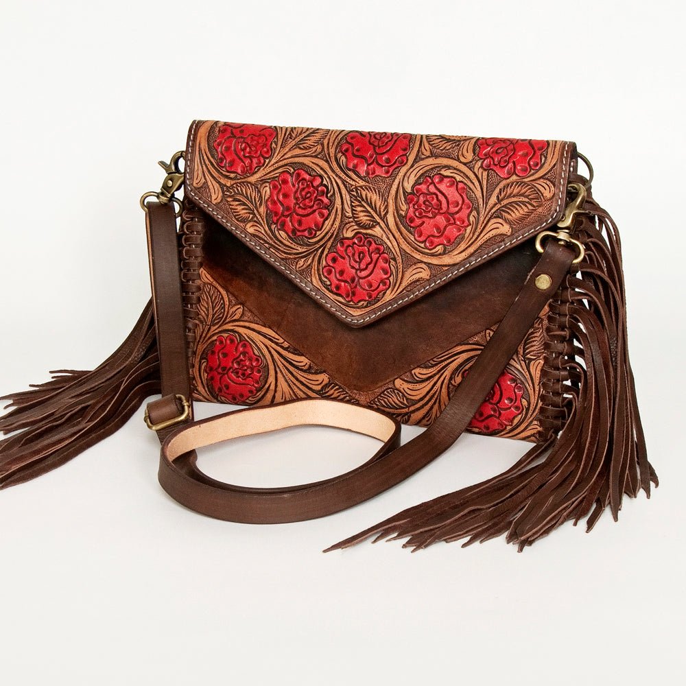 American Darling Crossbody Hand Tooled Genuine Leather