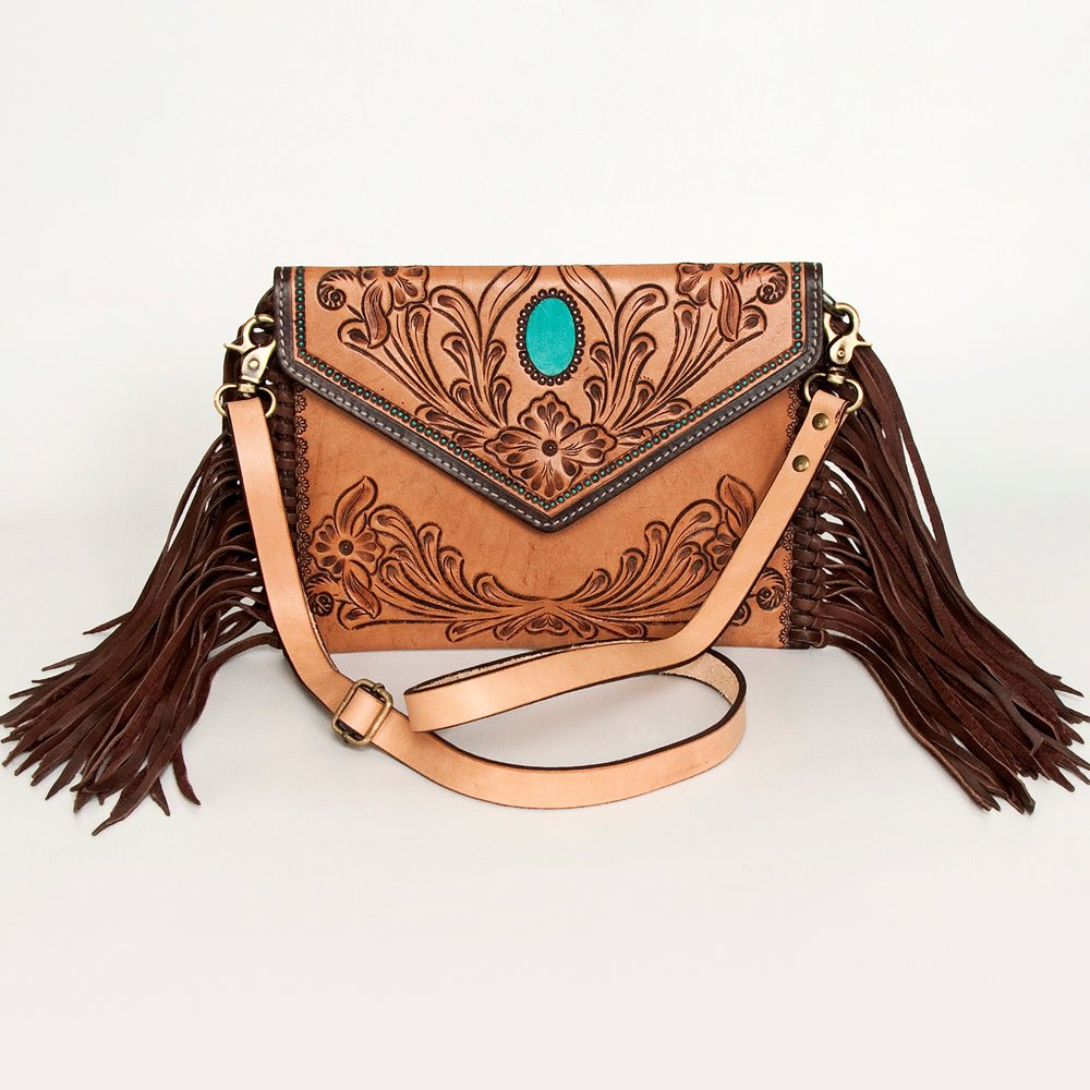 American Darling Crossbody Hand Tooled Genuine Leather