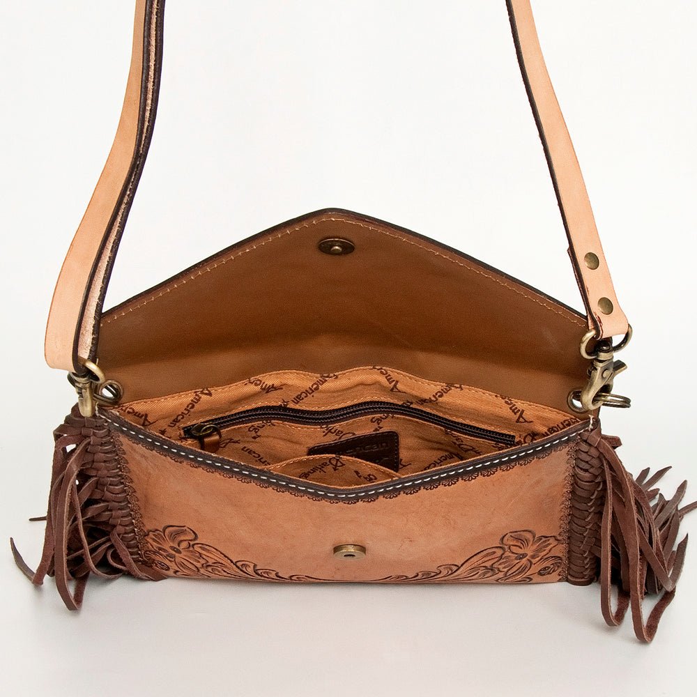 American Darling Crossbody Hand Tooled Genuine Leather
