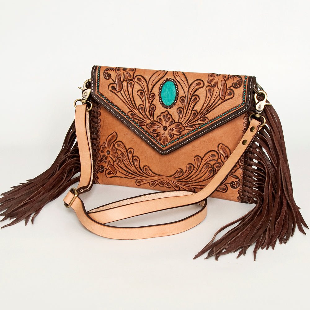 American Darling Crossbody Hand Tooled Genuine Leather