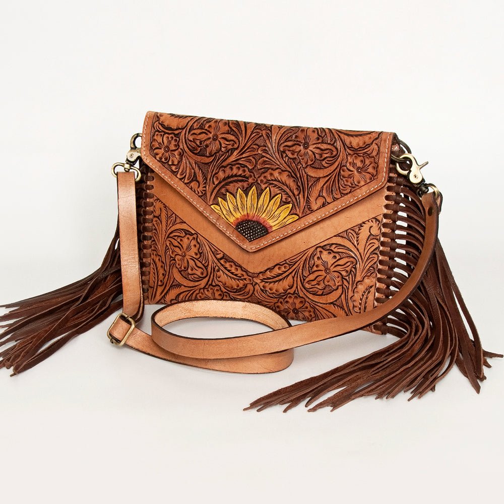 American Darling Crossbody Hand Tooled Genuine Leather