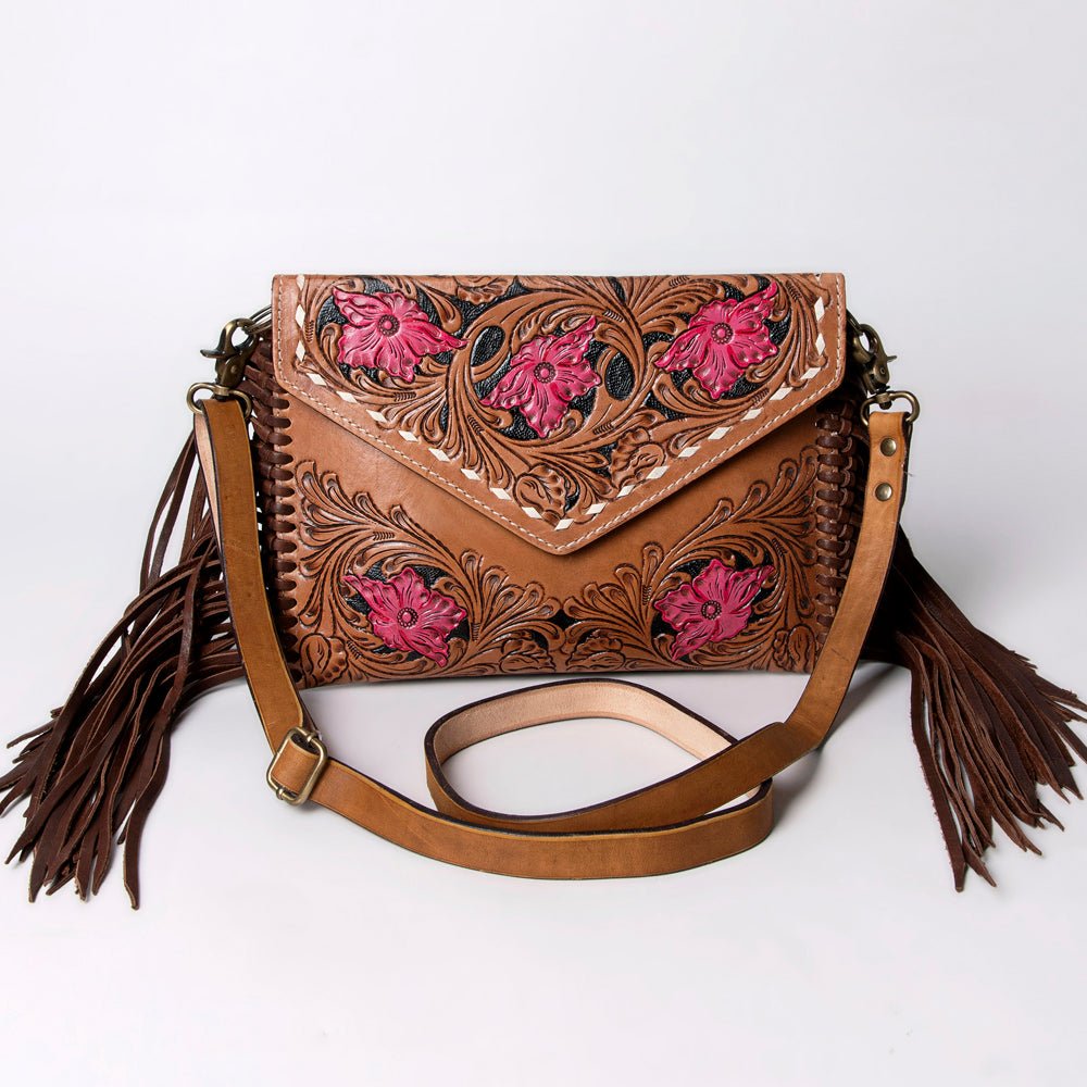 American Darling Crossbody Hand Tooled Genuine Leather
