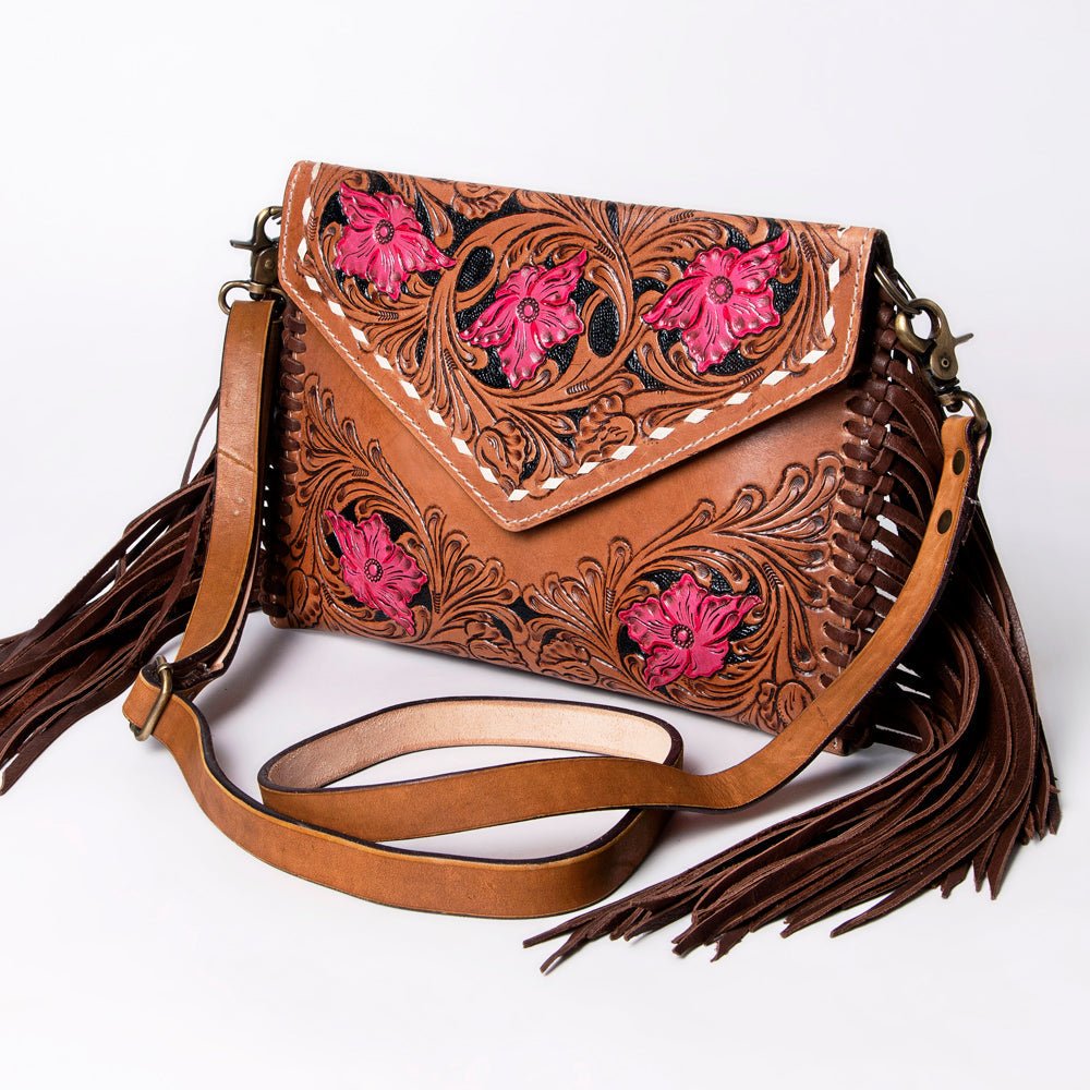 American Darling Crossbody Hand Tooled Genuine Leather
