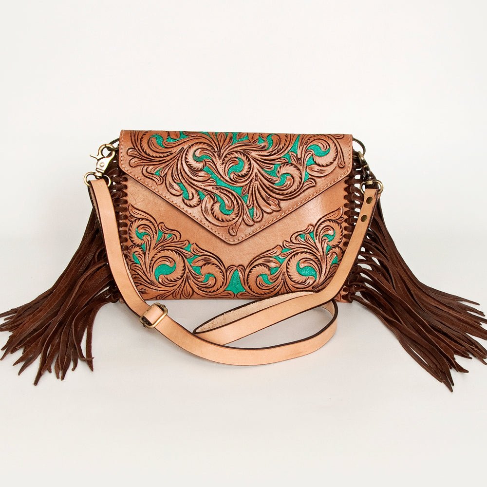 American Darling Crossbody Hand Tooled Genuine Leather