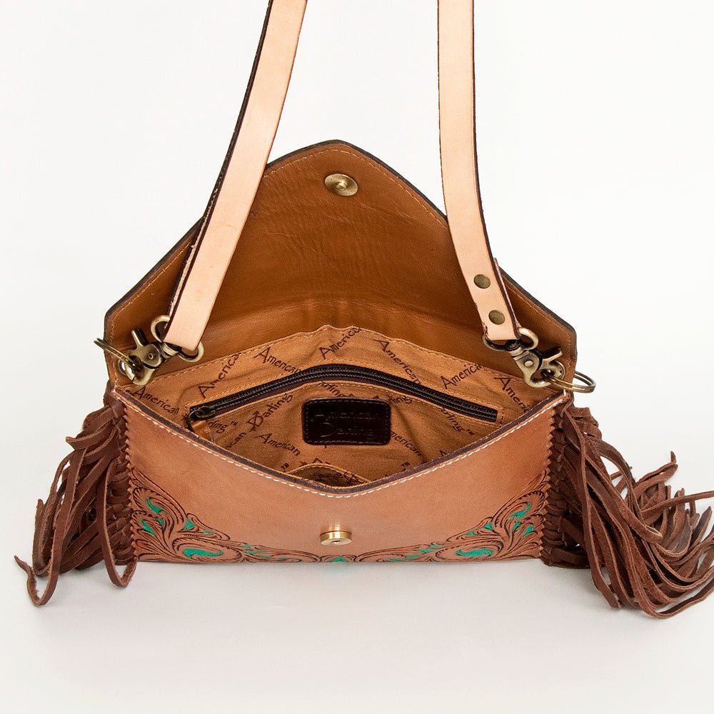 American Darling Crossbody Hand Tooled Genuine Leather