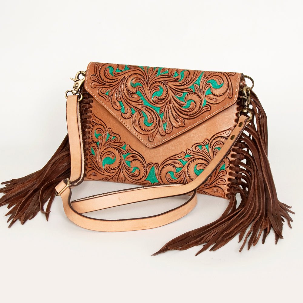 American Darling Crossbody Hand Tooled Genuine Leather