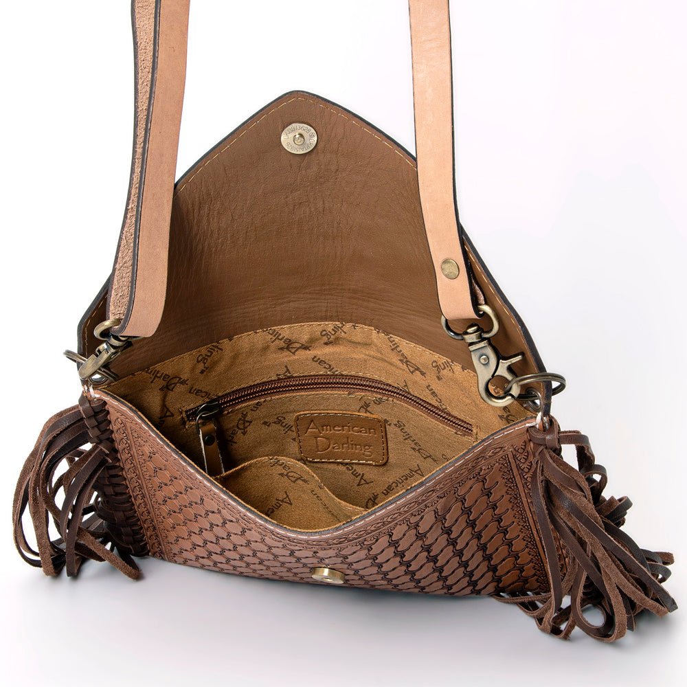American Darling Crossbody Hand Tooled Genuine Leather
