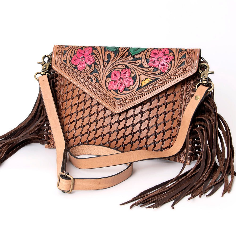 American Darling Crossbody Hand Tooled Genuine Leather