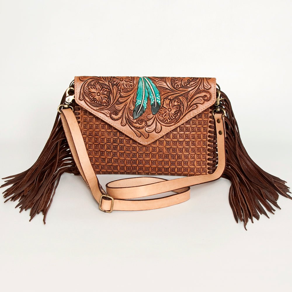 American Darling Crossbody Hand Tooled Genuine Leather