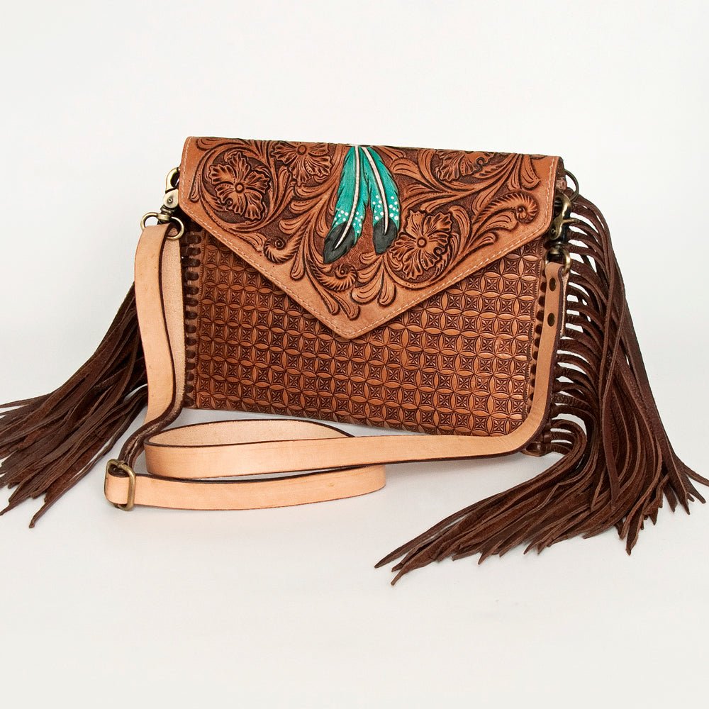 American Darling Crossbody Hand Tooled Genuine Leather